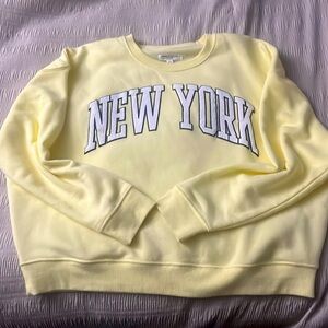 Grayson/Threads Yellow graphic crew-neck sweatshirt